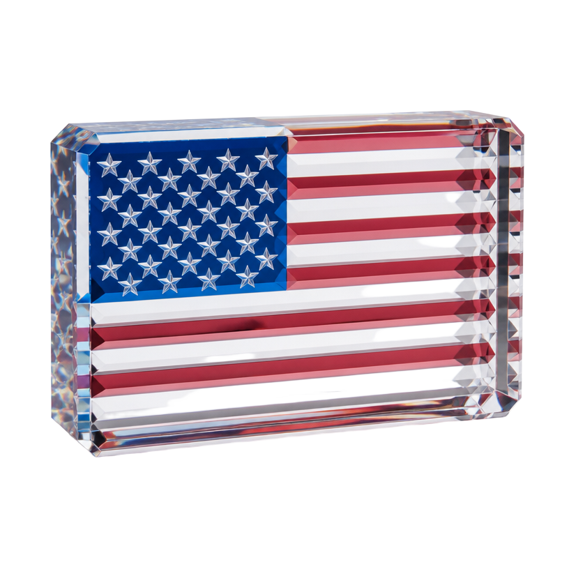 United States glass flag