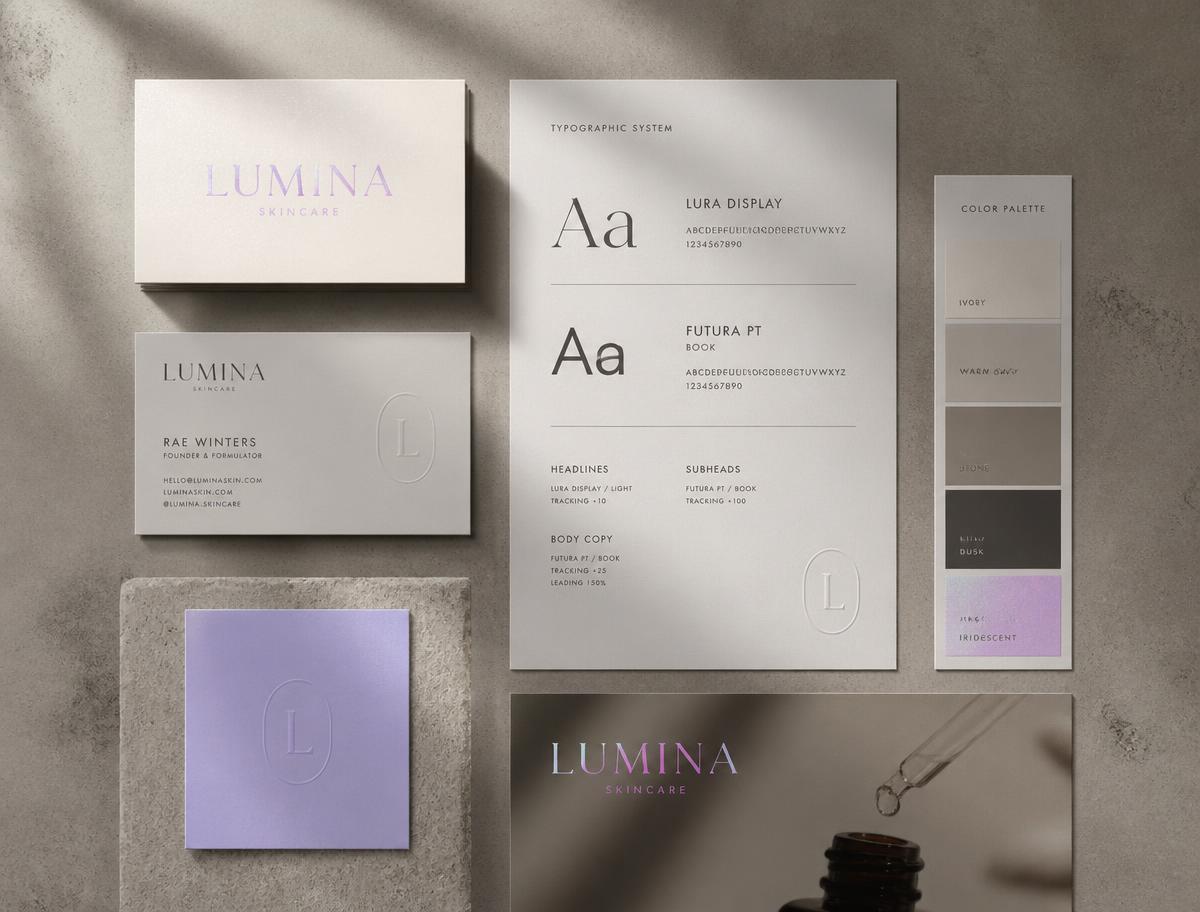 Aperçu du projet réalisé par NEXA — identité visuelle — Identité complète : logo, typographie, palette