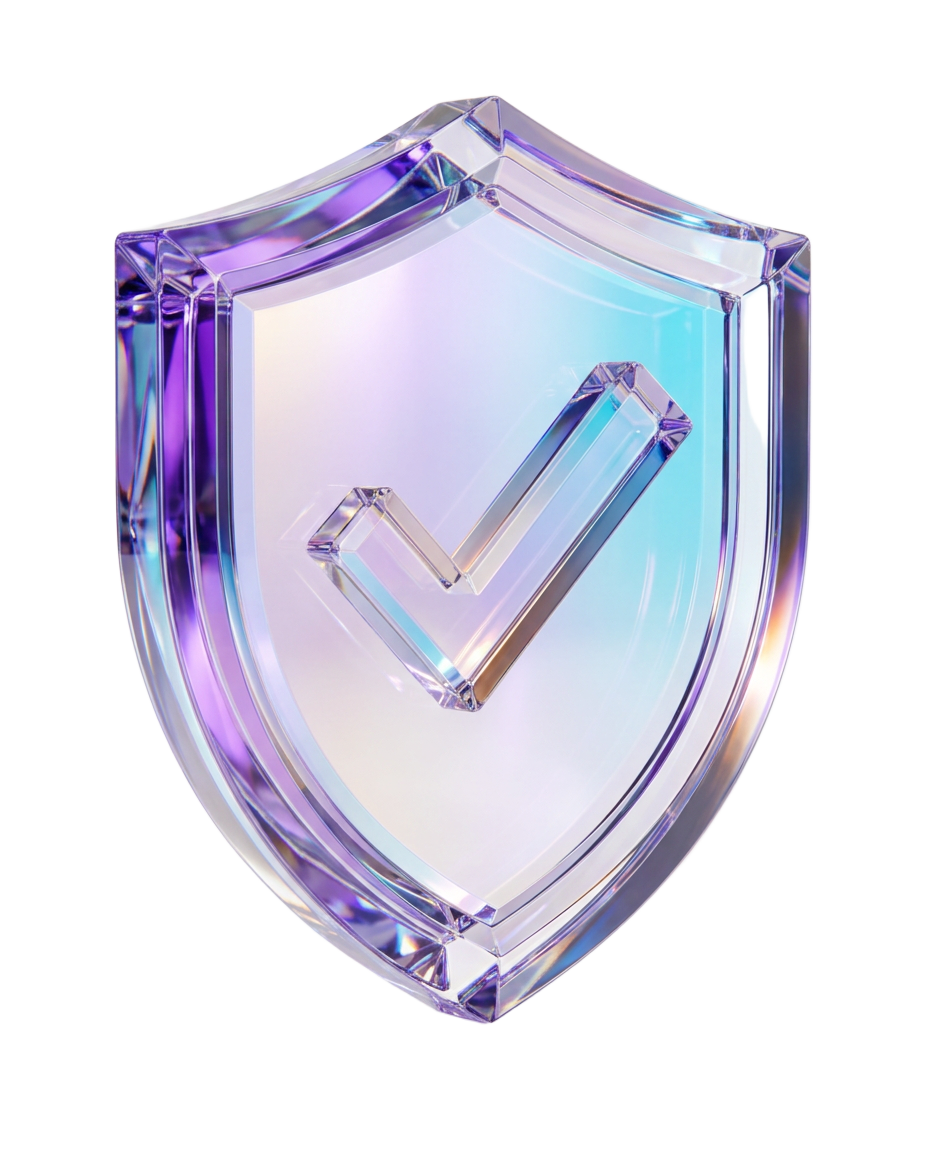 Bouclier en verre transparent